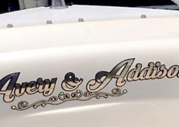 Vehicle Graphics on boat transom