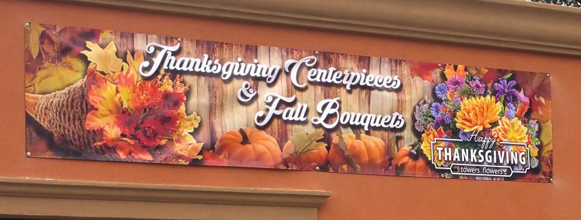 Fall signage for West Islip, NY flower shop
