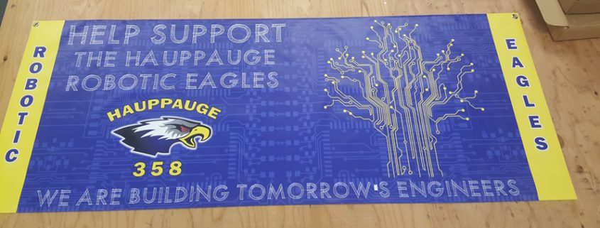 Event banner for Hauppauge High School Robotics