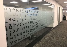 Etched glass for office privacy