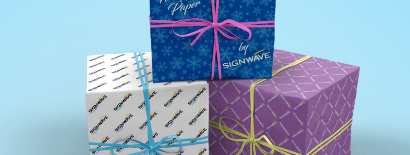 Custom gift wrap for corporate giving