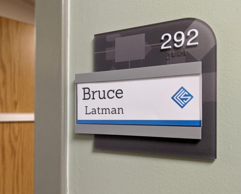 changeable office name sign